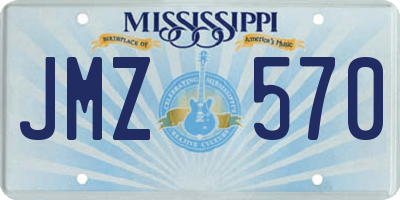 MS license plate JMZ570