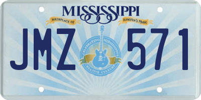 MS license plate JMZ571