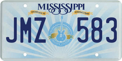 MS license plate JMZ583