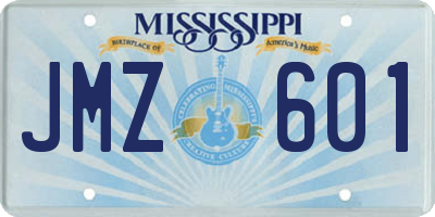 MS license plate JMZ601