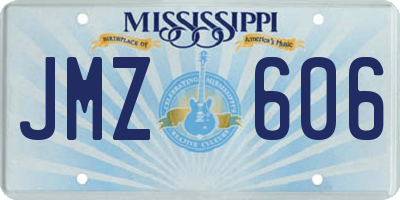 MS license plate JMZ606