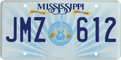 MS license plate JMZ612