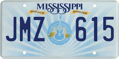 MS license plate JMZ615