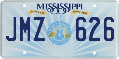 MS license plate JMZ626