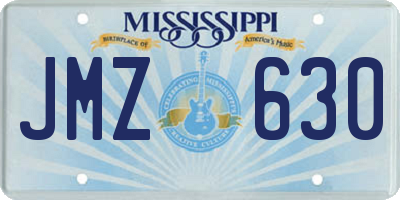 MS license plate JMZ630