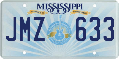 MS license plate JMZ633