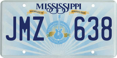 MS license plate JMZ638
