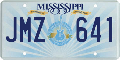 MS license plate JMZ641