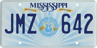 MS license plate JMZ642