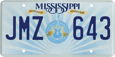 MS license plate JMZ643