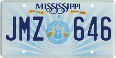 MS license plate JMZ646