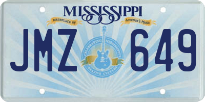 MS license plate JMZ649