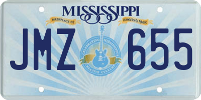 MS license plate JMZ655