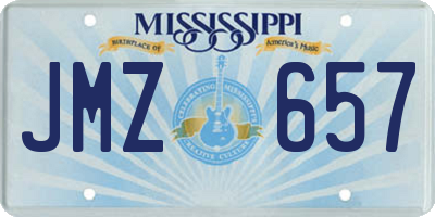 MS license plate JMZ657