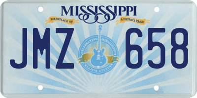 MS license plate JMZ658