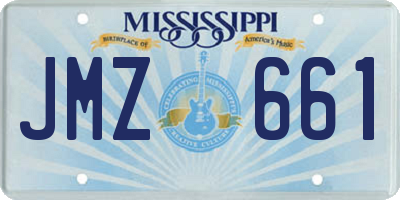 MS license plate JMZ661