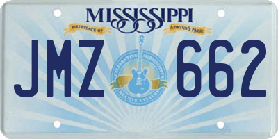 MS license plate JMZ662