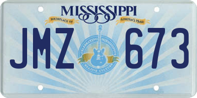 MS license plate JMZ673