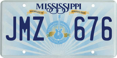 MS license plate JMZ676