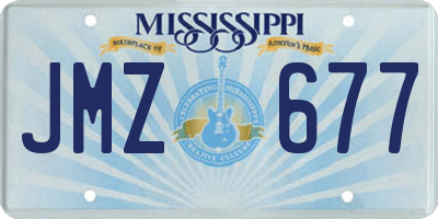 MS license plate JMZ677