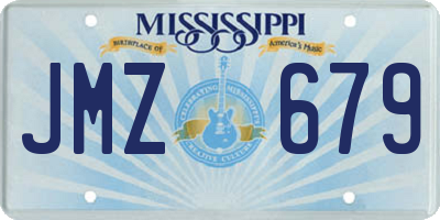 MS license plate JMZ679