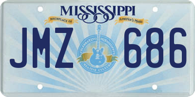 MS license plate JMZ686