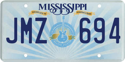 MS license plate JMZ694