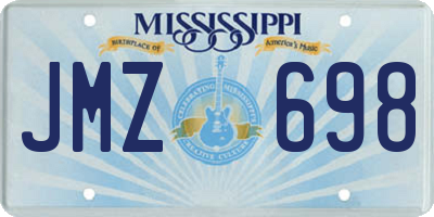MS license plate JMZ698