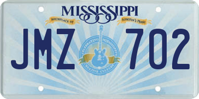 MS license plate JMZ702