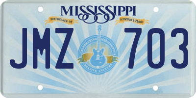 MS license plate JMZ703