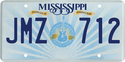 MS license plate JMZ712