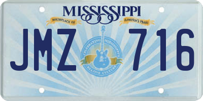 MS license plate JMZ716