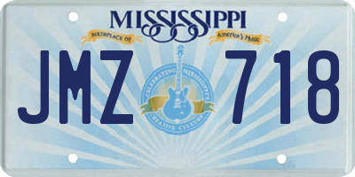 MS license plate JMZ718