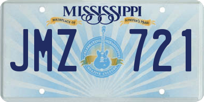 MS license plate JMZ721