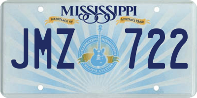 MS license plate JMZ722