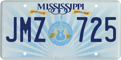 MS license plate JMZ725