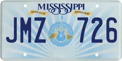 MS license plate JMZ726