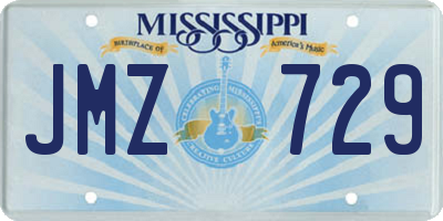 MS license plate JMZ729