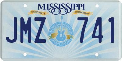 MS license plate JMZ741