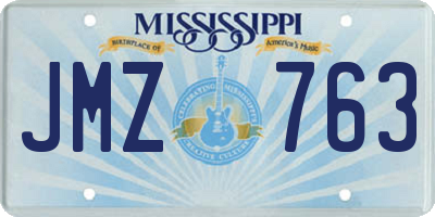 MS license plate JMZ763