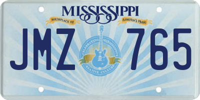 MS license plate JMZ765