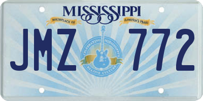 MS license plate JMZ772