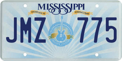 MS license plate JMZ775