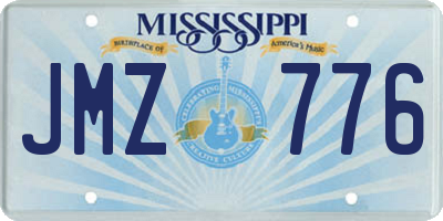 MS license plate JMZ776