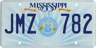 MS license plate JMZ782