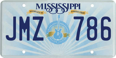 MS license plate JMZ786