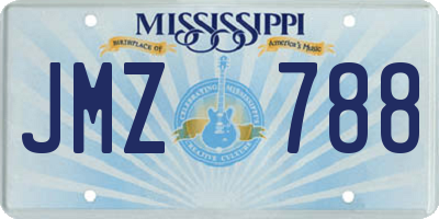 MS license plate JMZ788