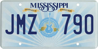 MS license plate JMZ790