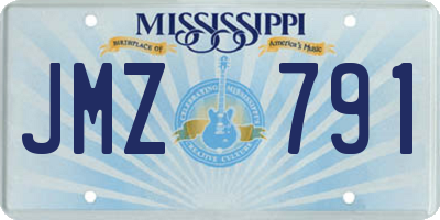 MS license plate JMZ791