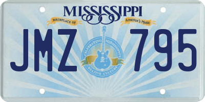 MS license plate JMZ795